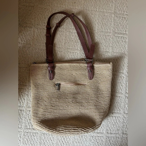 The Sak Handbags - The Sak Silverwood Crochet Shopper Bag Shoulder Tote Zip Womens